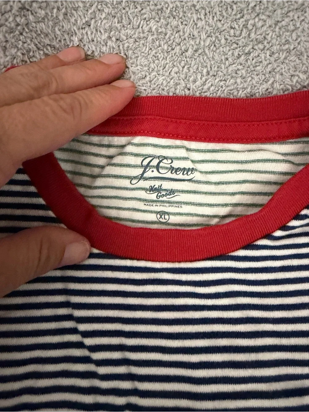 J. Crew multiple stripe men’s size xl Striped Tee